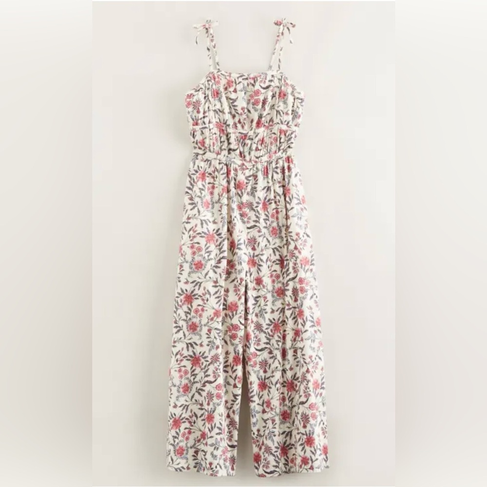 Treasure & Bond Kids' Bow Strap JUMPSUIT - Size 10-12